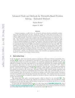 Advanced Tools and Methods for Treewidth-Based Problem Solving --
  Extended Abstract