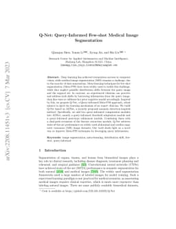 Q-Net: Query-Informed Few-Shot Medical Image Segmentation