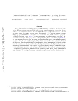 Deterministic Fault-Tolerant Connectivity Labeling Scheme