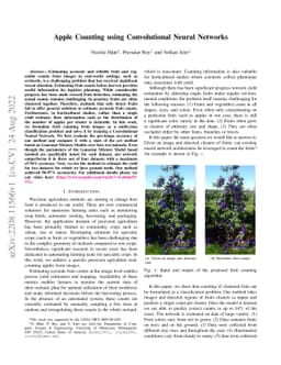 Apple Counting using Convolutional Neural Networks