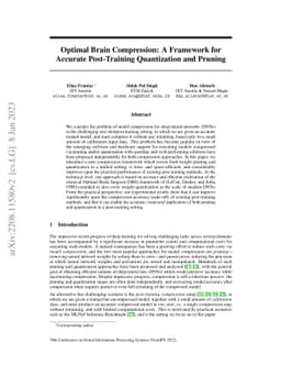 Optimal Brain Compression: A Framework for Accurate Post-Training
  Quantization and Pruning