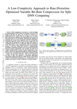A Low-Complexity Approach to Rate-Distortion Optimized Variable Bit-Rate
  Compression for Split DNN Computing
