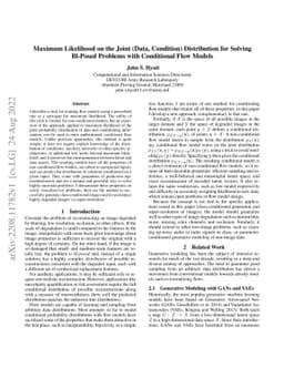 Maximum Likelihood on the Joint (Data, Condition) Distribution for
  Solving Ill-Posed Problems with Conditional Flow Models