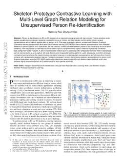 Skeleton Prototype Contrastive Learning with Multi-Level Graph Relation
  Modeling for Unsupervised Person Re-Identification