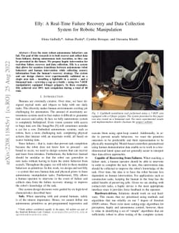 Elly: A Real-Time Failure Recovery and Data Collection System for
  Robotic Manipulation
