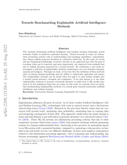 Towards Benchmarking Explainable Artificial Intelligence Methods