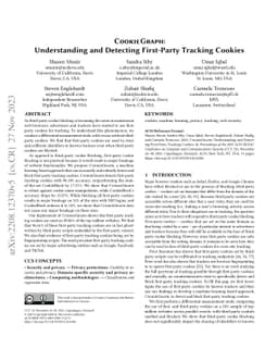COOKIEGRAPH: Understanding and Detecting First-Party Tracking Cookies