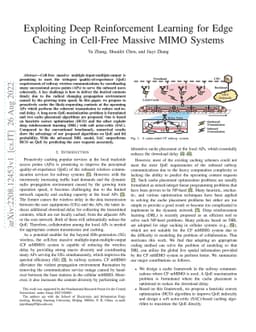 Exploiting Deep Reinforcement Learning for Edge Caching in Cell-Free
  Massive MIMO Systems