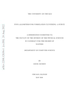 Four Algorithms for Correlation Clustering: A Survey
