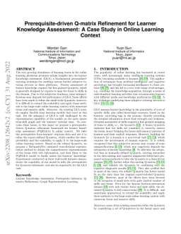 Prerequisite-driven Q-matrix Refinement for Learner Knowledge
  Assessment: A Case Study in Online Learning Context