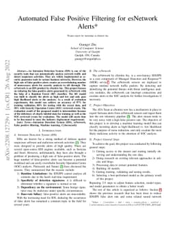Automated False Positive Filtering for esNetwork Alerts