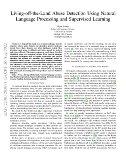 Living-off-the-Land Abuse Detection Using Natural Language Processing
  and Supervised Learning
