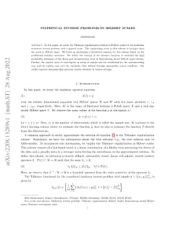 Statistical Inverse Problems in Hilbert Scales