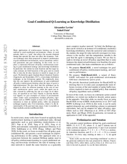 Goal-Conditioned Q-Learning as Knowledge Distillation