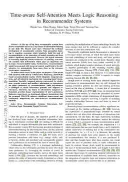 Time-aware Self-Attention Meets Logic Reasoning in Recommender Systems