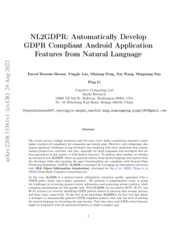 NL2GDPR: Automatically Develop GDPR Compliant Android Application
  Features from Natural Language