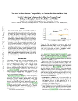 Towards In-distribution Compatibility in Out-of-distribution Detection