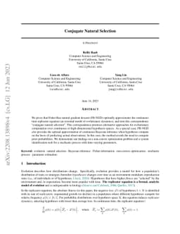 Conjugate Natural Selection