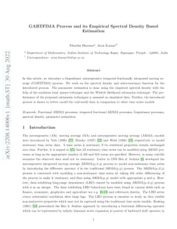 GARTFIMA Process and its Empirical Spectral Density Based Estimation