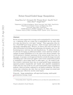 Robust Sound-Guided Image Manipulation