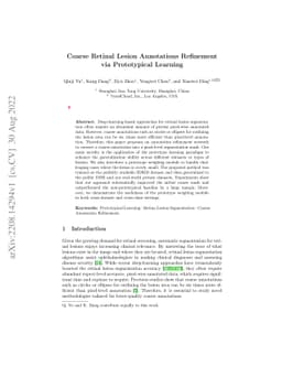 Coarse Retinal Lesion Annotations Refinement via Prototypical Learning