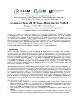 A Learning-Based 3D EIT Image Reconstruction Method