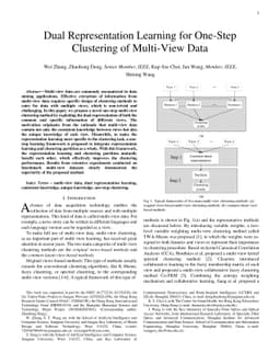 Dual Representation Learning for One-Step Clustering of Multi-View Data