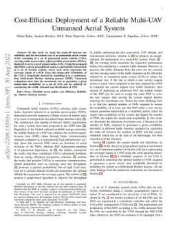 Cost-Efficient Deployment of a Reliable Multi-UAV Unmanned Aerial System