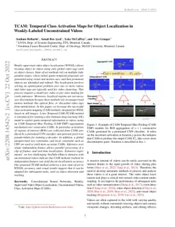 TCAM: Temporal Class Activation Maps for Object Localization in
  Weakly-Labeled Unconstrained Videos