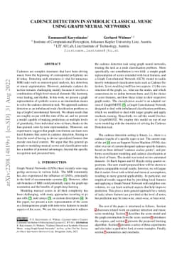 Cadence Detection in Symbolic Classical Music using Graph Neural
  Networks