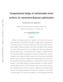 Computational design of antimicrobial active surfaces via automated
  Bayesian optimization