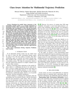 Class-Aware Attention for Multimodal Trajectory Prediction