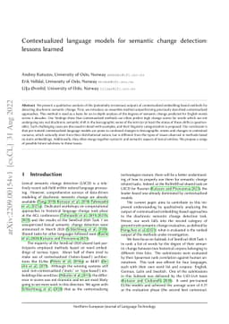 Contextualized language models for semantic change detection: lessons
  learned