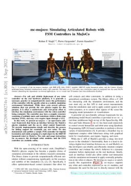 mc-mujoco: Simulating Articulated Robots with FSM Controllers in MuJoCo