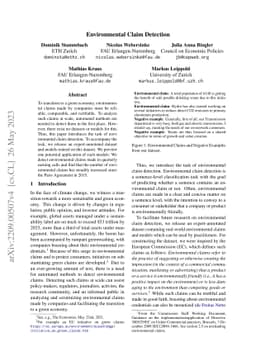 Environmental Claim Detection