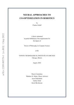 Neural Approaches to Co-Optimization in Robotics