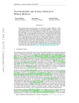 Transformers are Sample-Efficient World Models