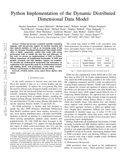 Python Implementation of the Dynamic Distributed Dimensional Data Model