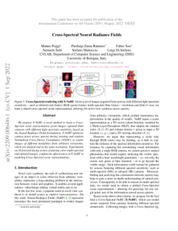Cross-Spectral Neural Radiance Fields