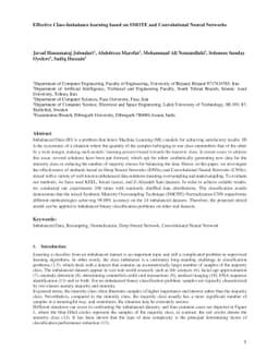 Effective Class-Imbalance learning based on SMOTE and Convolutional
  Neural Networks