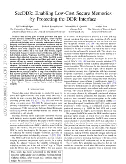 SecDDR: Enabling Low-Cost Secure Memories by Protecting the DDR
  Interface