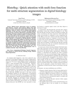 HistoSeg : Quick attention with multi-loss function for multi-structure
  segmentation in digital histology images