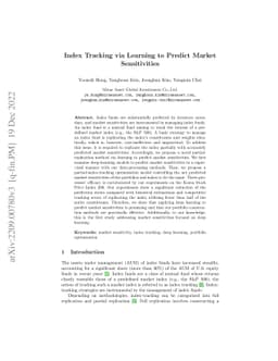 Index Tracking via Learning to Predict Market Sensitivities