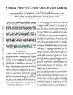 Structure-Preserving Graph Representation Learning