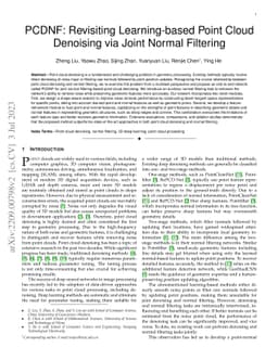 PCDNF: Revisiting Learning-based Point Cloud Denoising via Joint Normal
  Filtering
