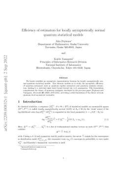 Efficiency of estimators for locally asymptotically normal quantum
  statistical models
