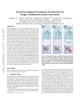 Geometry Aligned Variational Transformer for Image-conditioned Layout
  Generation