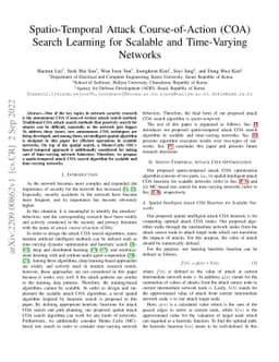 Spatio-Temporal Attack Course-of-Action (COA) Search Learning for
  Scalable and Time-Varying Networks
