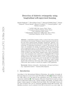 Detection of diabetic retinopathy using longitudinal self-supervised
  learning