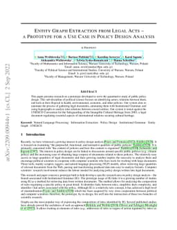 Entity Graph Extraction from Legal Acts -- a Prototype for a Use Case in
  Policy Design Analysis